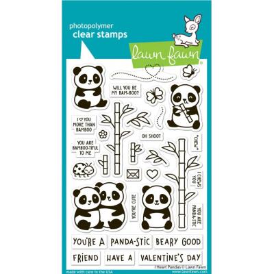 Lawn Fawn Stempel - I Heart Pandas